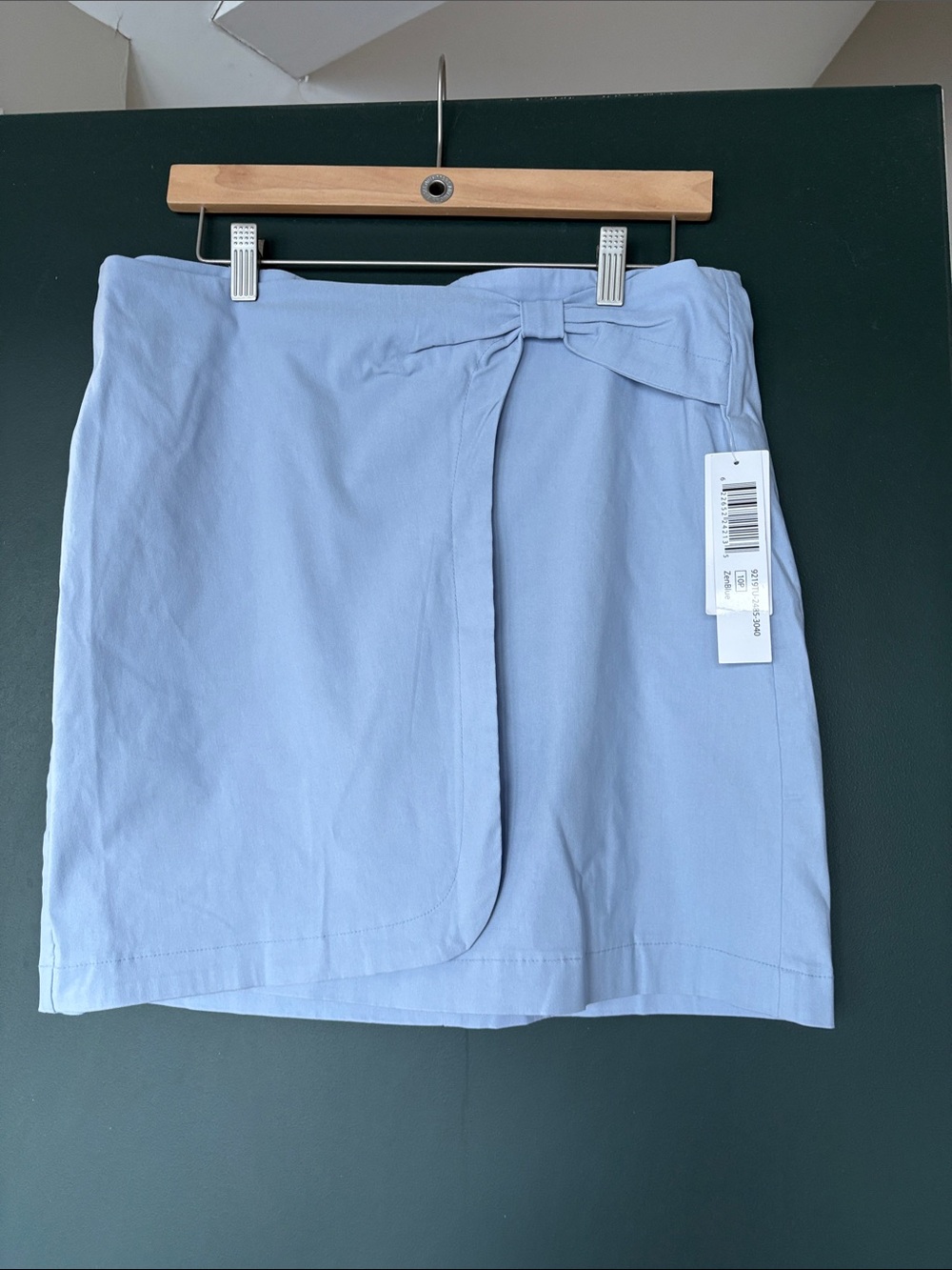 Tribal Pastel Blue Mini Skirt with Side Bow